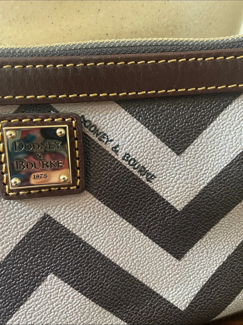 Dooney & Bourke EUC Chevron Wristlet
